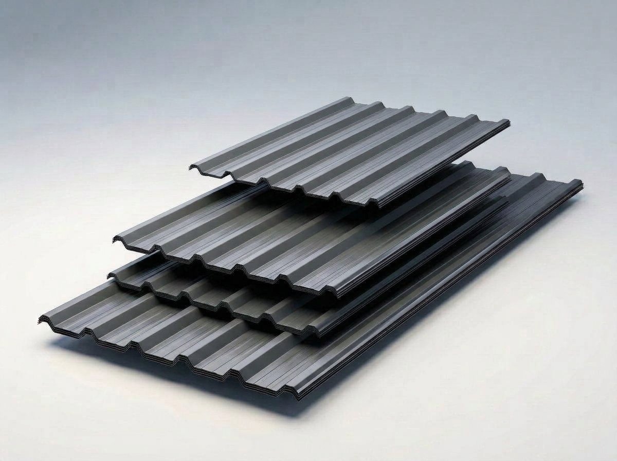 Grey IT5 roofing sheets cut to custom lengths