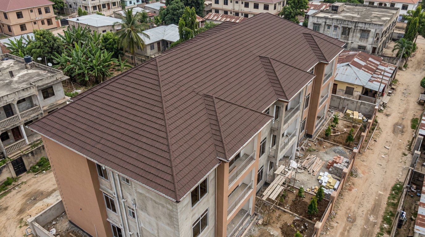 Apartment development with a brown RichTile roof